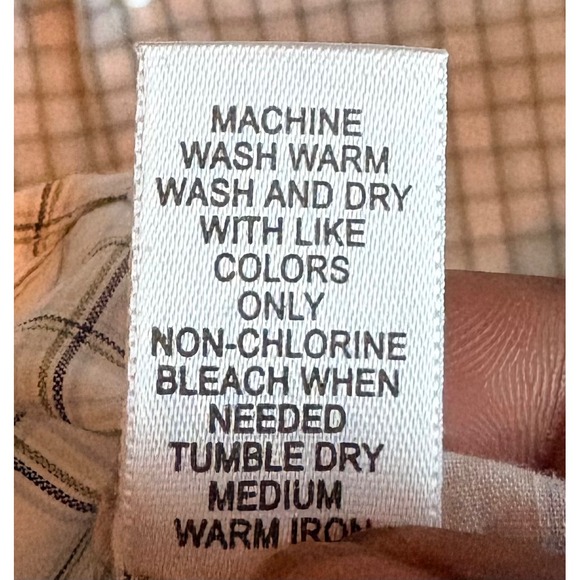 Banana Republic Fitted Long Sleeve Green Plaid Dress Shirt Mens L - Picture 6 of 8